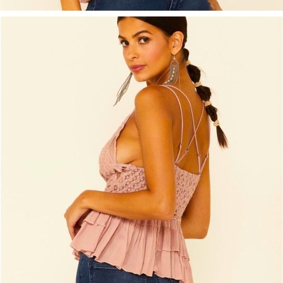 ❌SOLD❌Free People Adella Cami Top, New With Tags, Color: Mauve, Size: Large - Picture 4 of 9
